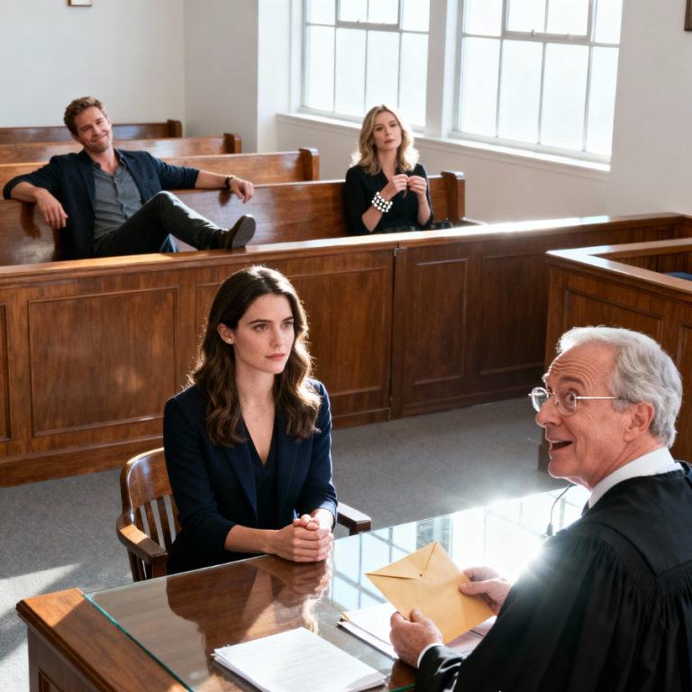 Podczas rozprawy rozwodowej mój mąż chwalił się: „Nigdy więcej nie tkniesz moich pieniędzy”. Potem sędzia przeczytał mój list… i wszystko się zmieniło.