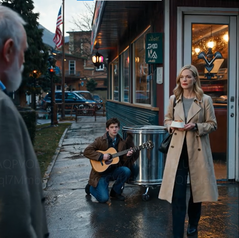 Amerykański chłopiec daje jedzenie starszemu mężczyźnie w potrzebie, nie wiedząc, że jest milionerem. Alejka za Manny's Diner zawsze...