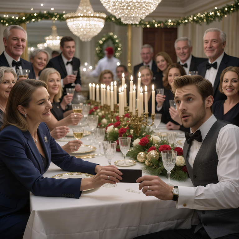 Śmiali się, gdy mój mąż zakończył nasze małżeństwo w Wigilię – wtedy kelner zobaczył moją matowoczarną kartkę