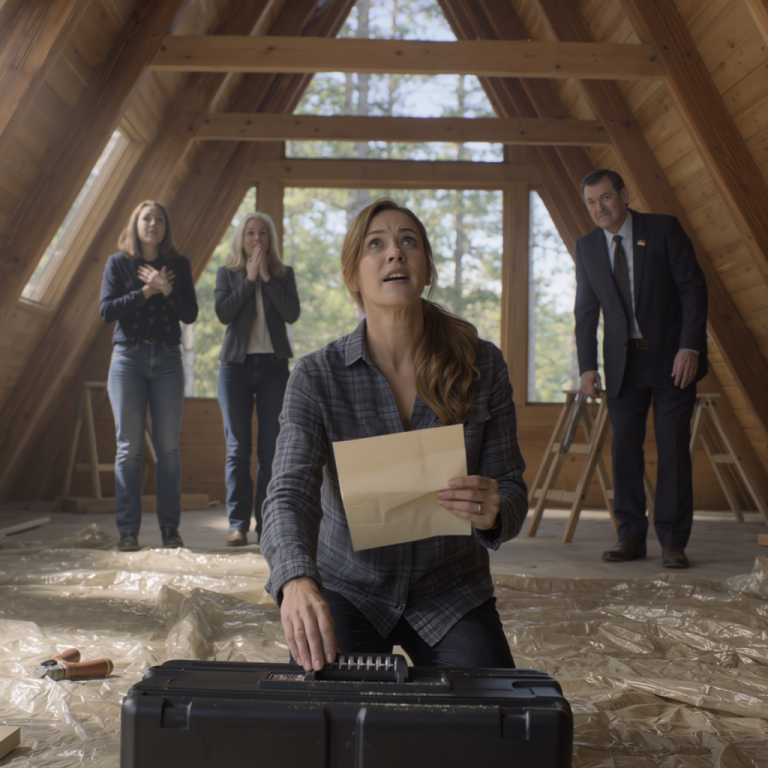 Rok po śmierci moich dziadków zatrudniłam ekipę do renowacji domu w kształcie litery A w górach... w połowie drogi zadzwonił wykonawca drżącym głosem: „Nie przyjeżdżaj sama, przyprowadź natychmiast rodziców i siostrę”... a potem zobaczyłam coś z WYRYTYM IMIENIEM mojej siostry na pokrywie pudełka i moje serce prawie przestało bić...