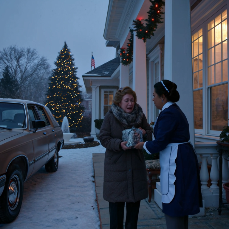 Mój syn zaprosił mnie na kolację wigilijną po roku milczenia. Kiedy dotarłem do jego domu, pokojówka zatrzymała mnie i szepnęła: „Nie wchodź. Wyjdź natychmiast!”. Zaufałem jej. Pobiegłem do samochodu. Pięć minut później…