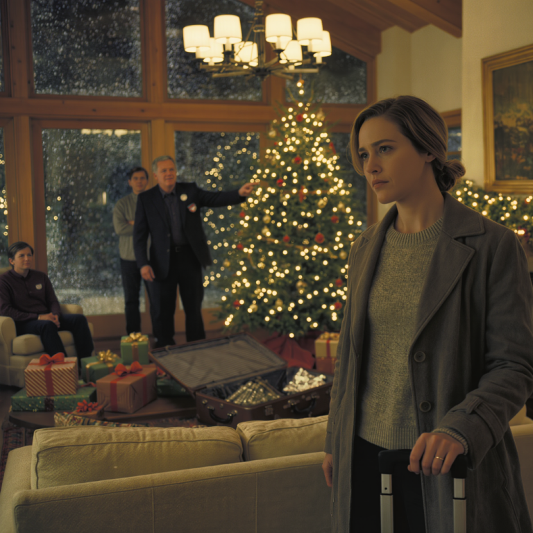 W Wigilię mój tata krzyknął: „Przeproś brata natychmiast albo wynoś się z tego domu!”. Mój brat uśmiechnął się złośliwie: „Komu myślisz, że uwierzą?”. Bez słowa chwyciłam walizkę i wyszłam… ale o 8:03 rano jego telefon upadł na podłogę, głośnik włączył się sam, a głos ze Stanforda zamroził cały dom…