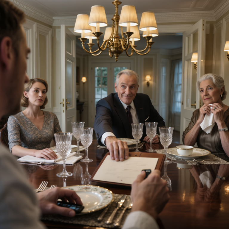 Nigdy nie powiedziałem żonie, że to ja „stoję za” firmą jej ojca — przez 3 lata żyłem skromnie, żeby mogli na mnie patrzeć z góry... aż do tej kolacji w rezydencji, kiedy po stole przesunęła się skórzana koperta, czek na 500 000 dolarów leżał na dokumentach „unieważniających małżeństwo”, a ja po prostu spokojnie włączyłem głośnik...