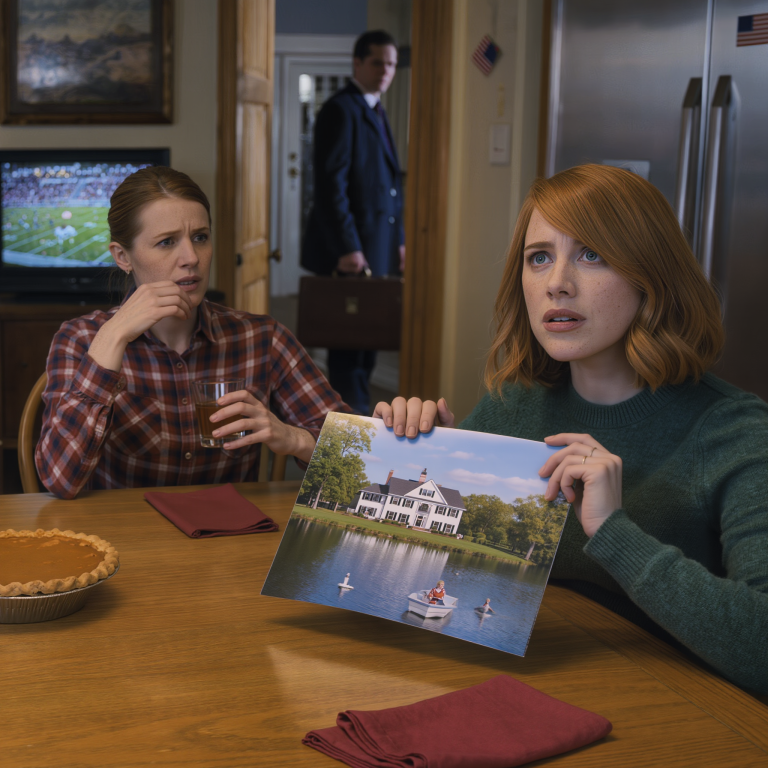 Na przyjęciu z okazji Święta Dziękczynienia babcia naciskała: „Dlaczego w domu wakacyjnym za milion dolarów, który ci kupiłam, mieszka starsze małżeństwo?”. Zamarłam. „O czym ty mówisz? Przecież nawet nie mam gdzie się zatrzymać”. W tym momencie moi rodzice i siostra zamarli – a potem wszedł prawnik.