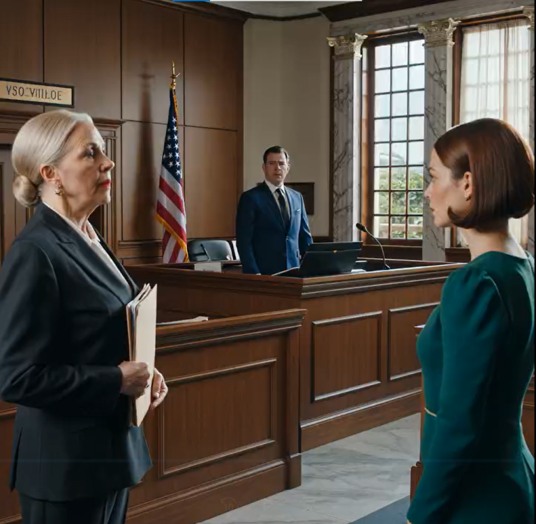 Kiedy sędzia podniósł wzrok i szepnął: „To ona”, uśmiech mojej córki Emily nie zniknął, wręcz pękł jak szkło pod naciskiem, a ja po raz pierwszy od dawna poczułam, że sytuacja na sali sądowej zmienia się na moją korzyść.