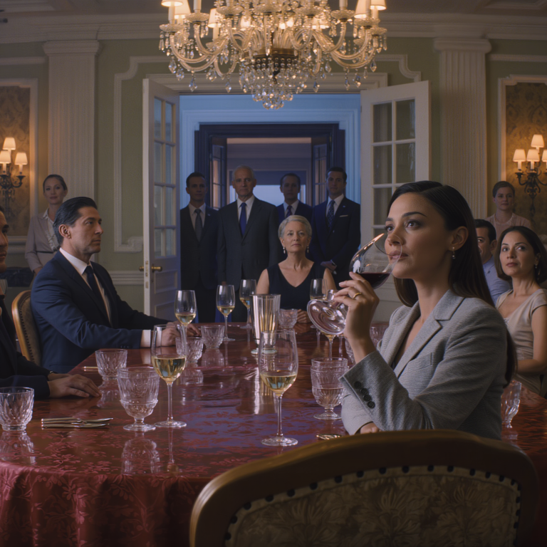 Podczas kolacji koronował się na prezesa, podał mi wiadomość o rozwodzie w obecności swojej matki — wtedy mój telefon się zaświecił: „Nie ruszaj się. Tata idzie”.