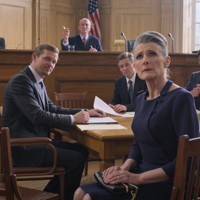 „Ona jest tylko kurą domową”. — Mój mąż zostawił mi całe imperium. Mój pasierb sprzeciwił się i pozwał mnie do sądu, twierdząc, że jestem tylko „kurą domową”, która kompletnie wszystkich oszukała. Zatrudnił najtwardszego prawnika w mieście. Ale gdy tylko weszłam na salę sądową, jego prawnik zamarł, upuścił teczkę i skłonił głowę. „Czy to naprawdę ty? Nie mogę w to uwierzyć”. Prawnik mnie rozpoznał. Sędzia też mnie rozpoznał… Mój pasierb nie miał pojęcia, kim naprawdę jestem…