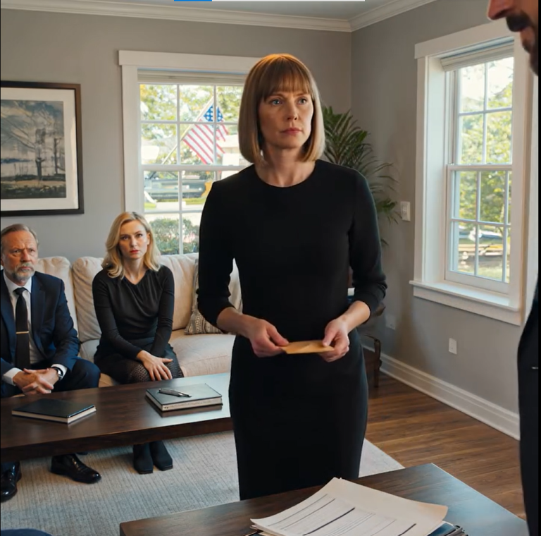 Właśnie wróciłam z pogrzebu, kiedy mąż nie pozwolił mi nawet usiąść. Spojrzał mi prosto w oczy i powiedział lodowatym głosem: „Mama wszystko mi zostawiła. Masz dwa dni na spakowanie się”. Opiekowałam się teściową przez dziesięć lat. A jednak tego dnia, po nabożeństwie, wróciłam do domu i zastałam męża, jego siostrę i mężczyznę w garniturze już czekających w moim salonie. Na stoliku kawowym leżał schludny stos papierów, ułożonych tak, jakby wyćwiczyli tę chwilę. Mężczyzna otworzył strony i przeczytał wyraźnie: „Dom należy do Ryana. Elena dostaje 5000 dolarów za swoją pomoc. Masz dwa dni na wyjście”. Nie kłóciłam się. Nie płakałam. Po prostu wyszłam – jak obca we własnym domu. Trzy dni później otworzyłam kopertę, którą teściowa wcisnęła mi w dłoń przed śmiercią. I wtedy…