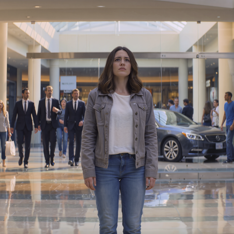 Wepchnął swoją byłą do zatłoczonego amerykańskiego centrum handlowego… kilka sekund później wszyscy odwrócili się, żeby zobaczyć, kto tak naprawdę do niej przyszedł