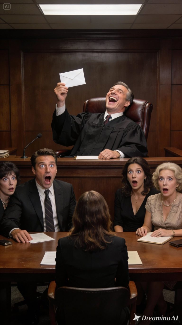 Na rozprawie rozwodowej mój mąż wyglądał na dumnego. „Nigdy więcej nie tkniesz moich pieniędzy”. Jego kochanka powiedziała: „Zgadza się, kochanie”. Jego matka uśmiechnęła się. „Ona nie zasługuje ani centa”. Sędzia otworzył mój list, przejrzał go, a potem głośno się roześmiał. Powiedział cicho: „Och, to dobrze”. Wyglądali na przerażonych.