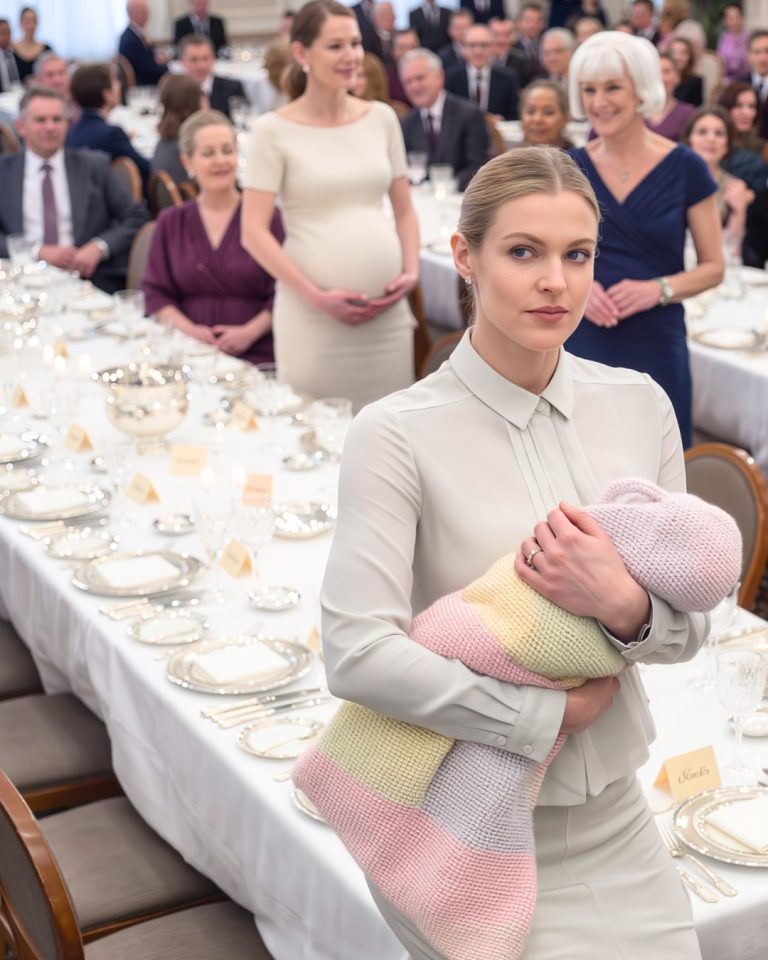 Baby shower mojej siostry odbywał się w luksusowej restauracji — ale nie było dla mnie miejsca. Mama uśmiechnęła się złośliwie i wskazała mi „brudny pub” po drugiej stronie ulicy. Wyszłam bez słowa. Dwadzieścia minut później pojawił się fotograf — a potem MOJA SIOSTRA ZOBACZYŁA, Z KIM JEDZĘ… I WSZYSTKO W NASZEJ RODZINIE SIĘ ZMIENIŁO.