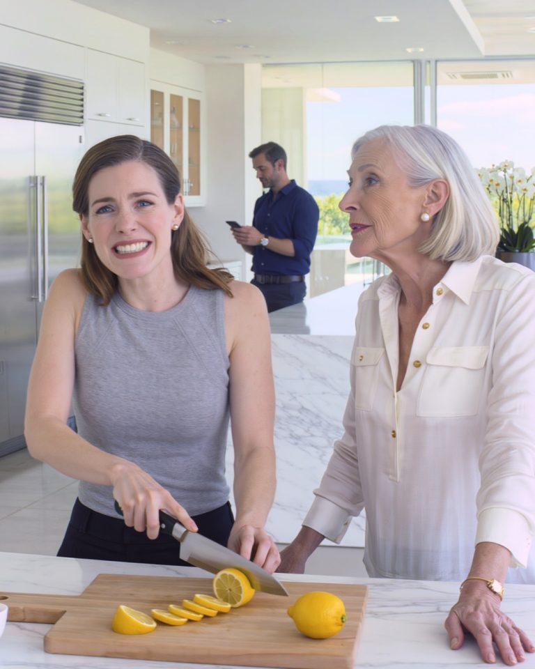 „Nigdy nie będziesz prawdziwą rodziną” – uśmiechnęła się moja teściowa, podając mi nóż, zamiast tego krojąc mnie w swojej nieskazitelnie czystej kuchni. Postanowiłam jeszcze raz milczeć. Potem, w środku niedzielnego obiadu, powiedziała, że ​​nie zasługuję na taką samą rangę jak „prawdziwy Holloway”. W pokoju zapadła głucha cisza – aż mój mąż w końcu podniósł wzrok znad telefonu i powiedział: „Mamo, dość”.