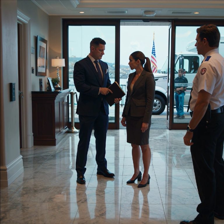 Relaksowałem się w moim apartamencie nad wodą, gdy o 5 rano włączył się alarm. Strażnik zawołał nerwowo: „Twoja siostra przyjechała z przeprowadzką – chce, żebyś się wyprowadził. Mówi, że jest właścicielką tego miejsca”. Wziąłem powolny łyk kawy i uśmiechnąłem się. „Wpuść ją”. Zaraz się dowie. CO WŁAŚNIE ZROBIŁEM