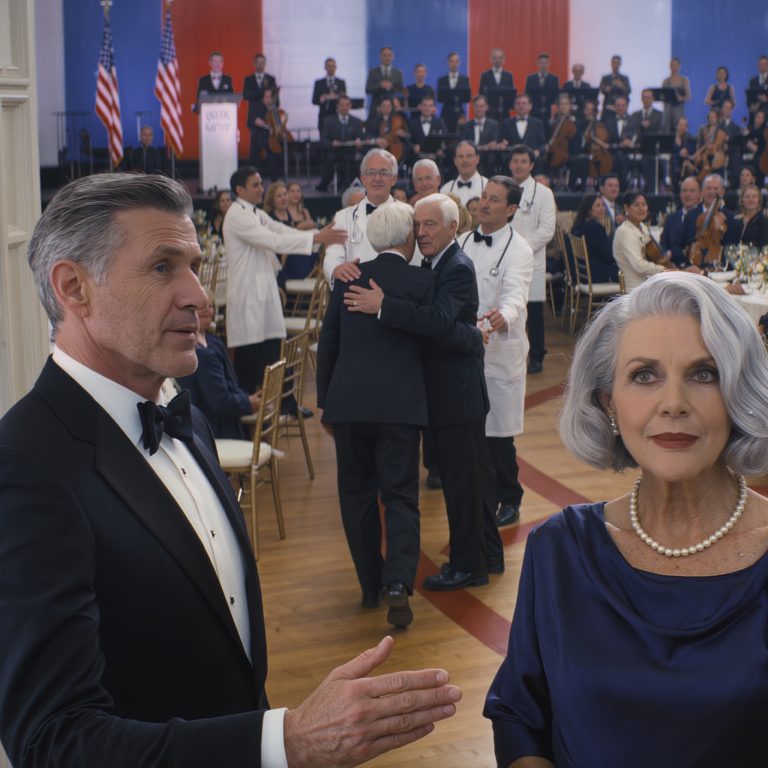 Mój mąż przyprowadził mnie na galę w szpitalu. „Po prostu się uśmiechnij i kiwnij głową, jesteś tylko kurą domową” – powiedział chłodno. Anonimowa dawczyni pojawiła się w smokingu. Przeszła obok lekarzy, mocno mnie przytuliła i zapłakała: „Zbudowałam to skrzydło dla ciebie, Sarah. Byłaś jedyną osobą, która we mnie wierzyła 40 lat temu. Nigdy nie wyszłam za mąż z twojego powodu”. Mój mąż zbladł…