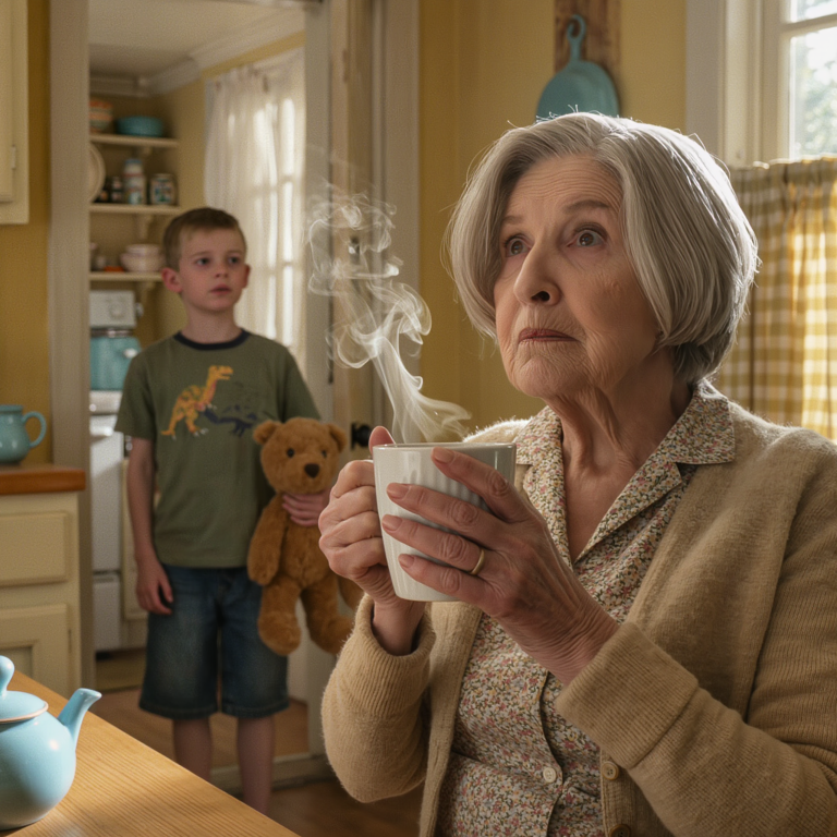 Kiedy mój „niemy” wnuczek w końcu otworzył usta, jego pierwszy szept przy moim kuchennym stole zamienił zwykły tydzień opieki nad dziećmi w naszej spokojnej amerykańskiej dzielnicy w najstraszniejsze siedem dni mojego życia