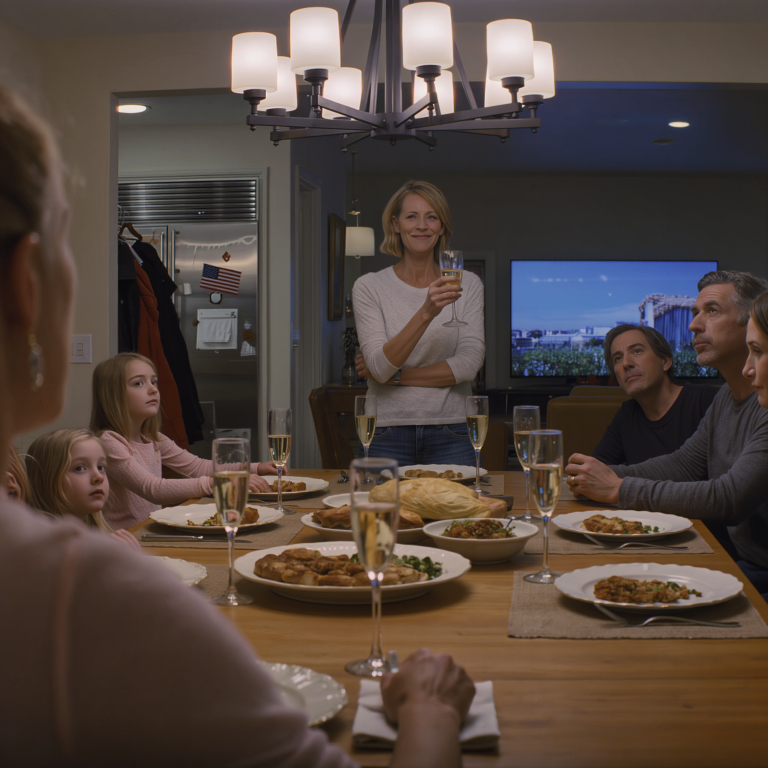 Na noworocznym przyjęciu moja mama wstała, uniosła kieliszek i oznajmiła: „Od teraz KONIEC z niańczeniem wnuków!” — cały stół ucichł, spojrzałem jej prosto w oczy i zadałem tylko jedno pytanie… po czym dodałem: „Dobrze. To nie proś mnie już, żebym cokolwiek naprawiał”. Zabrałem dzieci i wyszedłem przed końcem odliczania… Następnego ranka mój telefon zaświecił się 48 nieodebranymi połączeniami… i zostawiłem jej jeden komentarz na Facebooku…