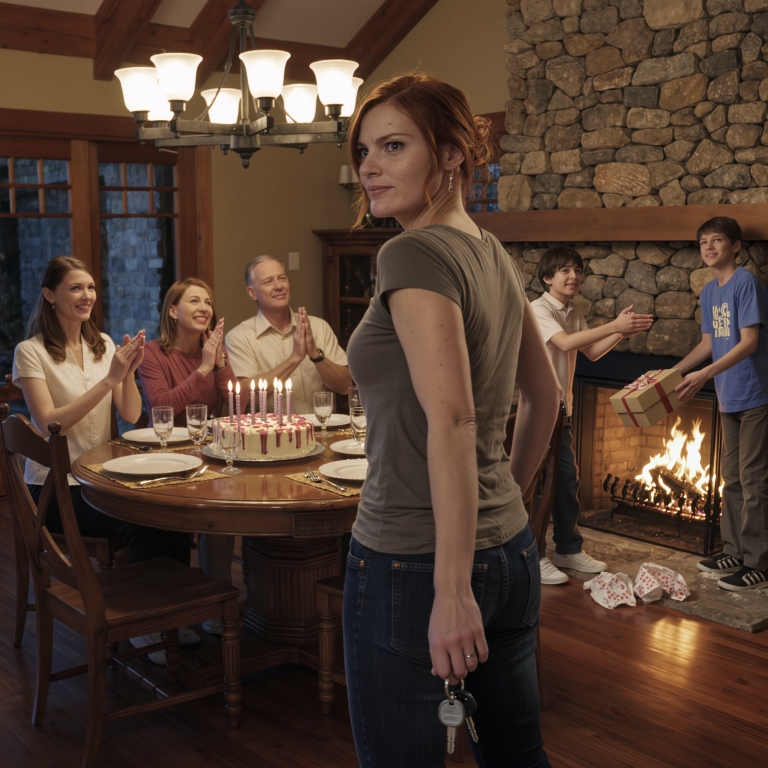 Syn mojej siostry wrzucił mój prezent urodzinowy do ognia i powiedział chłodno: „Mama mówi, że jesteś nieudacznikiem, który na nic nie zasługuje”. Sala wybuchnęła śmiechem. Uśmiechnąłem się, nic nie powiedziałem i wyszedłem. Kilka godzin później na czacie rodzinnym pojawiła się wiadomość: „Oficjalnie jesteś wykluczony ze wszystkiego”. Odpisałem raz: „Doskonale. Sprawdź, czyje nazwisko widnieje na domu, w którym mieszkasz”. Dziesięć minut później mój telefon zaczął wibrować bezlitośnie…