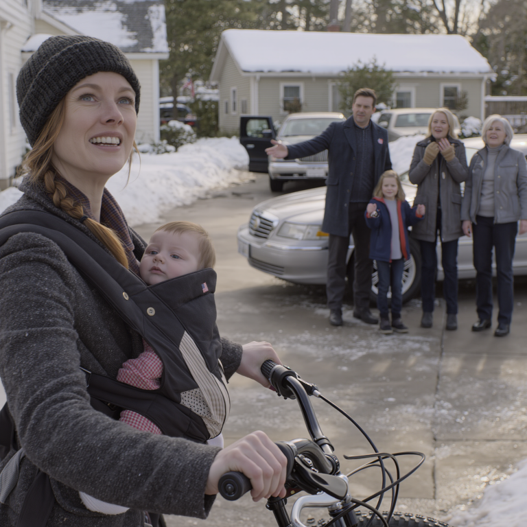 Mój miliarder dziadek zobaczył mnie spacerującą z noworodkiem na rękach i zapytał: „Idziesz w taką zimną pogodę? Czemu nie jeździsz mercedesem-benzem, którego ci dałam?”. Odpowiedziałam: „Mam tylko używany rower. Moja siostra ma benz”. Powiedział: „…naprawię to dziś wieczorem”.