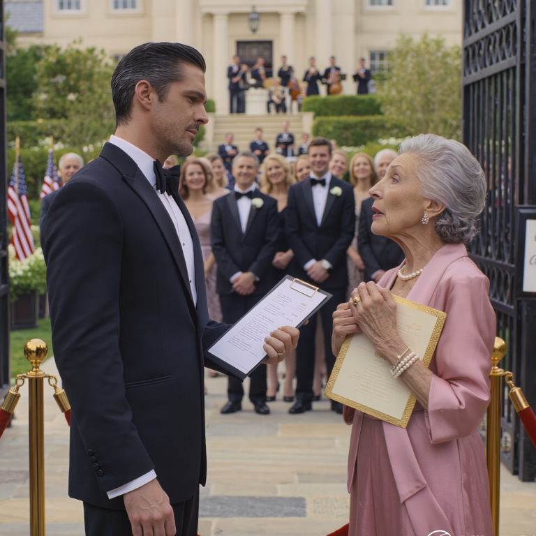 Mój syn nie pozwolił mi pójść na ślub wnuczki. Przy wejściu zablokował mi drogę i powiedział: „Mamo, nie ma cię na liście gości – to musi być jakaś pomyłka”. Dwieście osób gapiło się na mnie. Powiedziałam: „W porządku, kochanie”. Wróciłam do domu i zadzwoniłam do mojego prawnika… Następnego ranka dostał list, który wszystko zmienił.