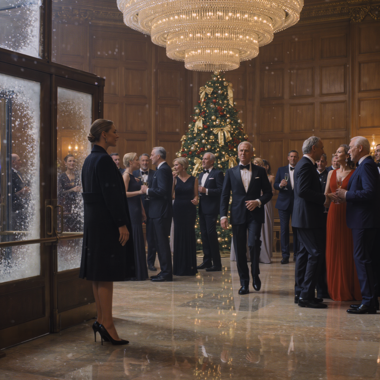 Na swoim balu bożonarodzeniowym nazwał mnie „nie na miejscu” – po czym najpotężniejszy mężczyzna w pomieszczeniu przerwał rozmowę w połowie i podszedł prosto do mnie