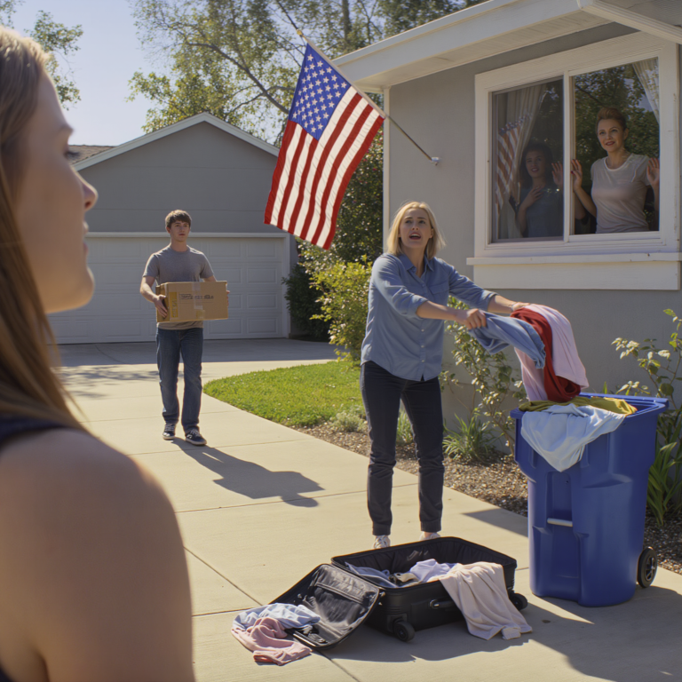 Mama wyrzuciła mnie, żeby oddać pokój żonie mojego brata – mówiąc chłodno: „Nie zasługujesz na to, żeby tu być”, po czym wrzuciła moje ubrania do kosza, jakby wyrzucała resztki jedzenia. Nie sprzeciwiłam się, po prostu złapałam torby i wyszłam, wciąż cuchnąc kawą po porannej zmianie… Dwa tygodnie później, o 5:30 rano, stali przed moimi drzwiami, z opuchniętymi oczami, błagając mnie, żebym nas „uratowała” – a ja tylko się uśmiechnęłam i sięgnęłam po telefon.