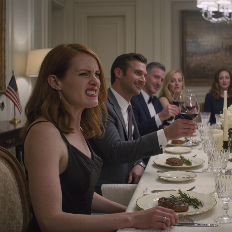 Ledwo kolacja rocznicowa była na stole, gdy mój mąż uniósł kieliszek i uczynił ze mnie obiekt nocnego żartu… aż ktoś po drugiej stronie stołu powiedział: „To nieprawda” i oczy mojego męża zmieniły się w jednej chwili.