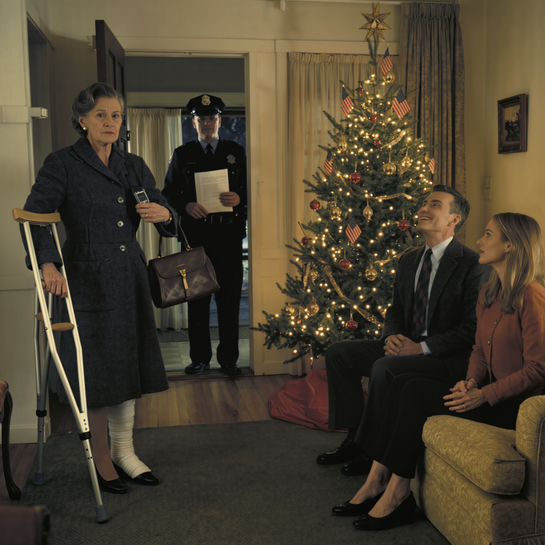 Wlokłem się na świąteczny obiad z nogami w sztywnych gipsach. Kilka dni wcześniej moja synowa podniosła rękę – a ja upadłem. Gdy tylko wszedłem do domu, mój syn uśmiechnął się złośliwie i powiedział: „Moja żona właśnie dała ci nauczkę. Lekcję, na którą zasłużyłeś”. Wtedy zadzwonił dzwonek do drzwi. Uśmiechnąłem się, otworzyłem drzwi i powiedziałem: „Proszę wejść, policjant”.