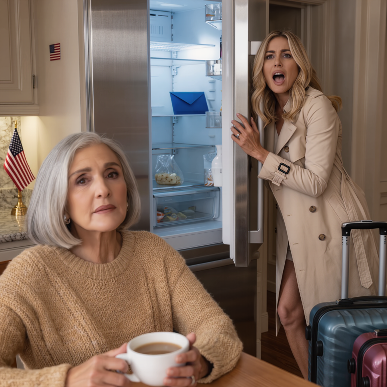 Moja córka wydała całą moją miesięczną emeryturę na ferie świąteczne, zostawiając mnie z prawie pustą kuchnią. Wróciła z opalenizną i promiennym uśmiechem, spodziewając się, że będę błagać o pomoc. Ale kiedy otworzyła lodówkę, żeby ugotować obiad, uśmiech zniknął, bo to, co zobaczyła w środku, sprawiło, że krzyknęła z przerażenia.