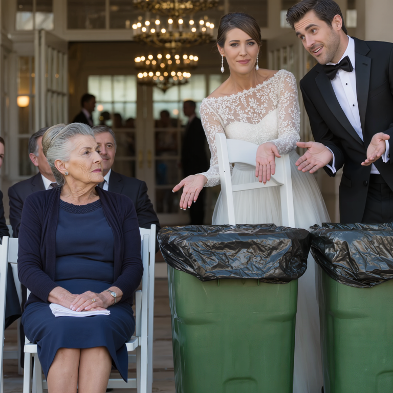 Podczas urodzinowej kolacji mojego syna, moja synowa zaprowadziła mnie na krzesło obok koszy na śmieci i uśmiechnęła się blado przed 60 gośćmi: „To jest twoje miejsce – będzie ci wygodniej z dala od głównego stołu”. Nie powiedziałem ani słowa. Po prostu wyszedłem. Ale kilka minut później wybuchł chaos – jej krzyk rozległ się, gdy mój syn otworzył kopertę, którą trzymał w rękach, a wszystkie pary oczu zwróciły się na mnie.