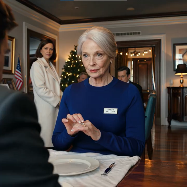 Podczas kolacji wigilijnej przypięli mi znaczek do swetra i nie zostawili mi krzesła