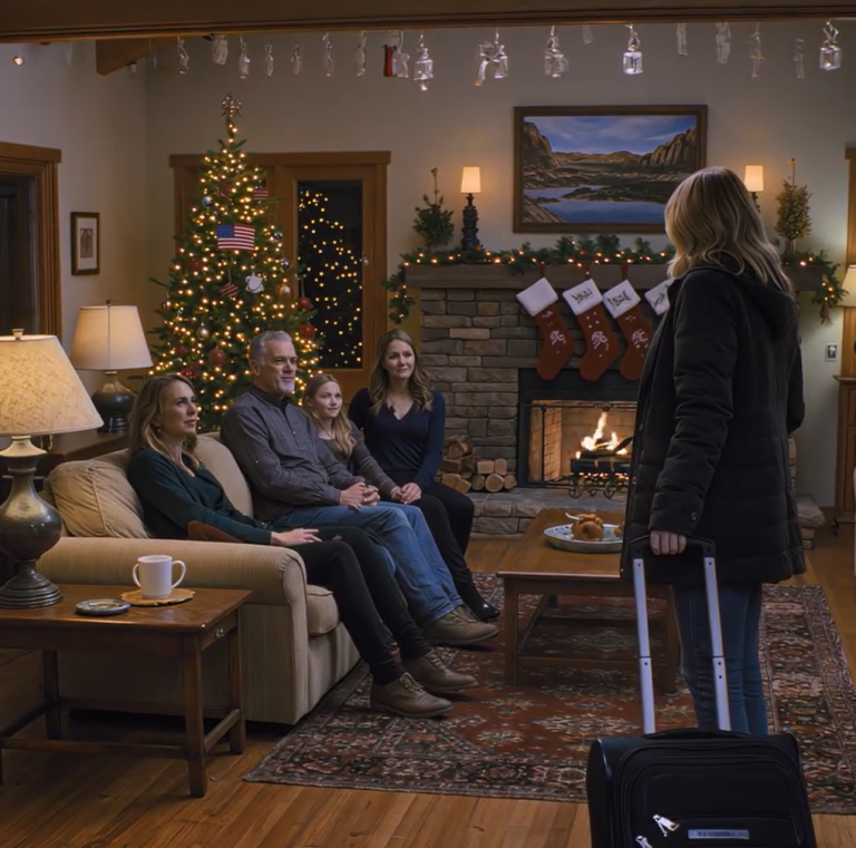 Wróciłam do domu na święta, a mojej skarpety nie było, mojego imienia nie było na ścianie, a moja siostra siedziała na moim miejscu na kanapie