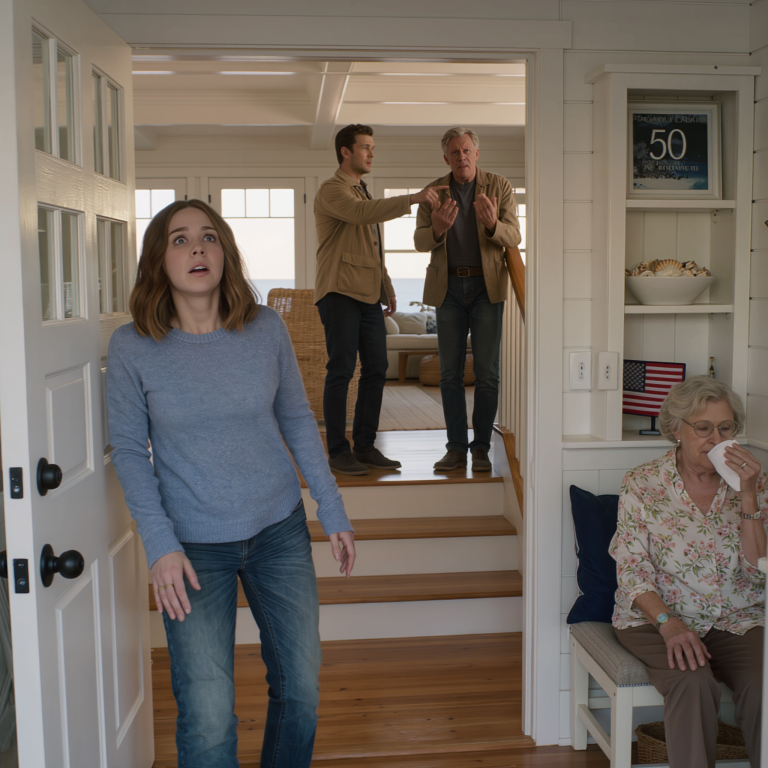 Kupiłem rodzicom dom nad morzem za 425 000 dolarów na ich 50. rocznicę ślubu – marzenie, którego nigdy sobie nie pozwolili. Weekend później, gdy otworzyłem drzwi wejściowe, zastałem mamę we łzach… i męża mojej siostry wskazującego na mojego tatę i krzyczącego: „Wynoś się!”.