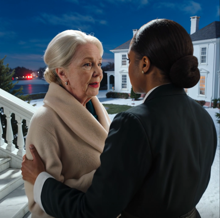 Mój syn zaprosił mnie na kolację wigilijną po roku milczenia, ale potem jego pokojówka złapała mnie za ramię i błagała, żebym wyszła.