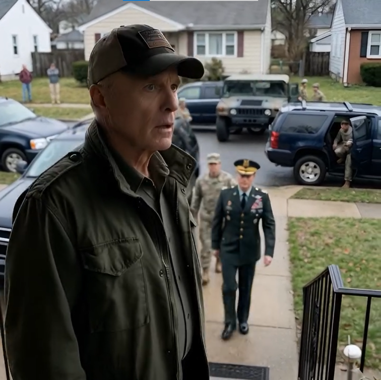 „Potraktowali bohatera wojennego jak przestępcę przy bramie. Ale kiedy 20 minut później konwój generała dywizji wjechał na jego podjazd, sąsiedzi zdali sobie sprawę, że ten „niegroźny” staruszek skrywa tajemnicę, która może doprowadzić do upadku rządu”.