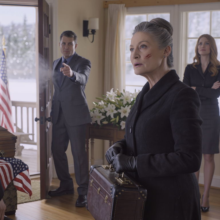 Na pogrzebie męża syn uderzył mnie w twarz i powiedział: „To już nie jest twój dom – wynoś się”. Cicho i płacząc, wyniosłam walizkę, ale nie zapomniałam zabrać hipoteki na swoje nazwisko, dokumentów nieruchomości i ukrytej klauzuli w testamencie. Następnego ranka równowaga sił zaczęła się zmieniać.