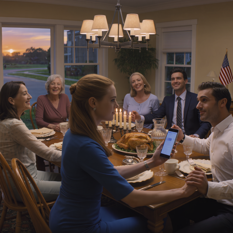 Podczas kolacji moja siostra przyprowadziła do domu swojego nowego chłopaka. W ciągu kilku minut zaczął wytykać mi ubrania, pracę, a nawet sposób mówienia, i wszyscy śmiali się, jakby to była rozrywka. Mój mąż mruknął: „Nie rób scen”, więc siedziałam cicho. Aż do momentu, gdy zaczął się chwalić swoją pracą. Wtedy sięgnęłam po telefon… i dumne uśmiechy wokół stołu zaczęły blednąć.