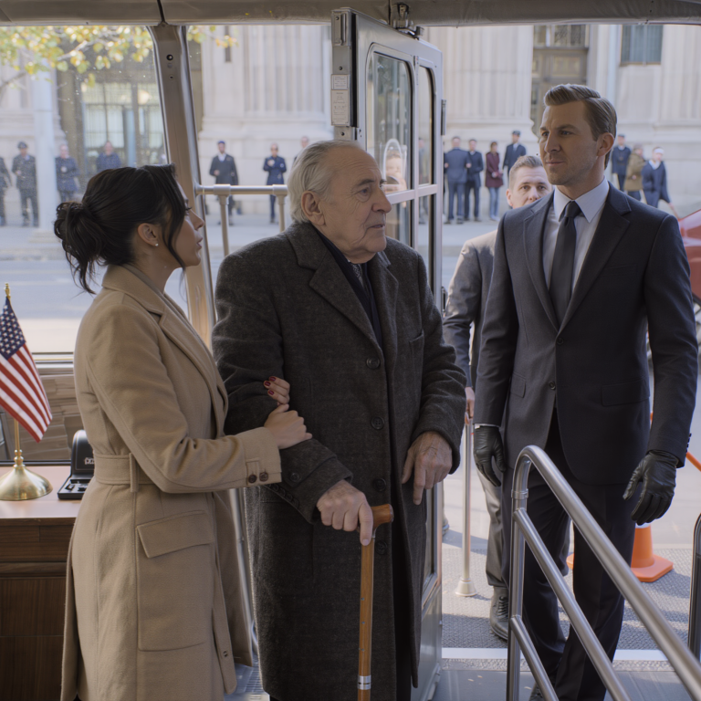 W drodze do sądu rozwodowego pomogłam starszemu mężczyźnie wsiąść do autobusu. Nalegał, żeby iść ze mną, mówiąc: „Nie powinnaś iść sama”. Gdy tylko weszliśmy do sądu, mój mąż go zobaczył – a jego twarz pociemniała ze strachu, jakby właśnie zobaczył świadka z rozdziału, który uważał za pogrzebany. Starszy mężczyzna pochylił się bliżej i zawołał moje imię, jakbyśmy znali się od wieków. Okazało się, że „obcy”, któremu pomogłam w autobusie, to nikt inny jak…