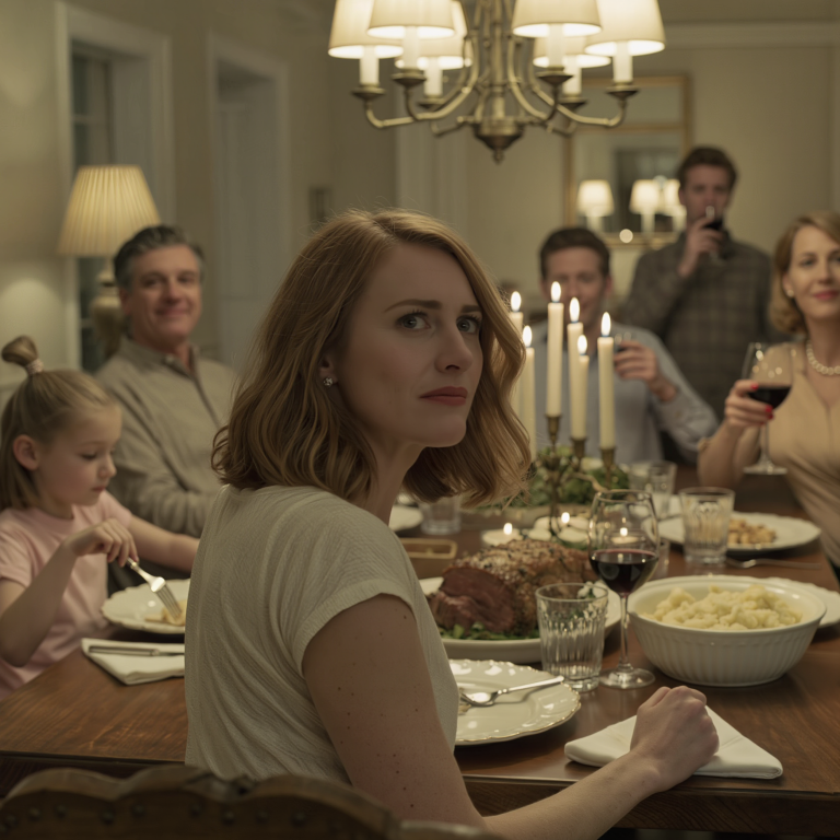 „Ona NIE jest prawdziwą wnuczką” – mruknął mój tata, wystarczająco głośno, by wszyscy przy stole usłyszeli. Moja córka odstawiła talerz. Wszyscy po prostu jedli dalej. Mój mąż upił łyk drinka, stuknął w kieliszek i powiedział TO. W sali zapadła martwa cisza. Tego wieczoru życie moich rodziców zaczęło się nieodwracalnie zmieniać…