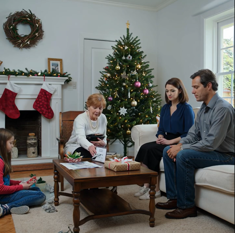 Wszyscy dostali prezenty oprócz mnie. Mój Iv zaśmiał się: „Och, chyba zgubiliśmy twój!”. Spodziewali się ciszy. Uśmiechnąłem się: „W porządku – oto, co sam sobie kupiłem”. POKÓJ ZATRZYMAŁ SIĘ, KIEDY TO ZOBACZYLI.